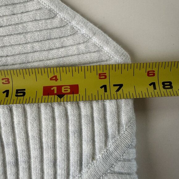 Aerie Women's XL Crop Tank Top Heather Blue White Ribbed Adjustable NEW - Picture 5 of 13